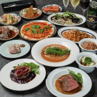 【歓送迎会に】人気ステーキの食べ比べもできるアルコール飲み放題付きコース4000円(税込)