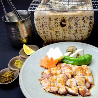 Charcoal-grilled yakitori x local chicken Shichirin-yaki course 2 hours all-you-can-drink 5,500 yen