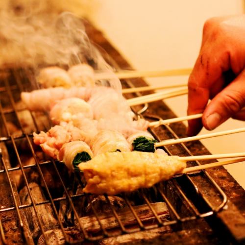 Yakitori x grilled local chicken x Ichiban Shibori premium OK all-you-can-drink course 5,500 yen