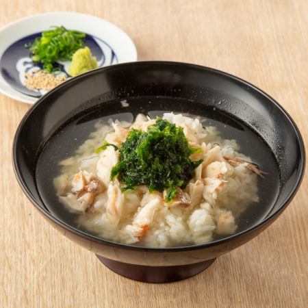 金目鯛だしのあおさ茶漬け
