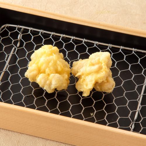 真鱈の白子天ぷら 2個