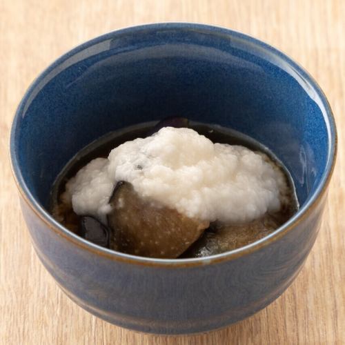 とろろと茄子の揚げ浸し　