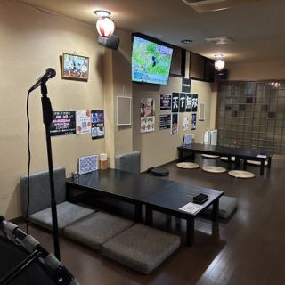 大勢やお友達、ご家族などでカラオケを楽しみたい方にもおすすめな座敷となっております。ゆったりとした席で寛ぎながら、お気に入りの曲を歌いましょう♪各種ご宴会にもどうぞ◎