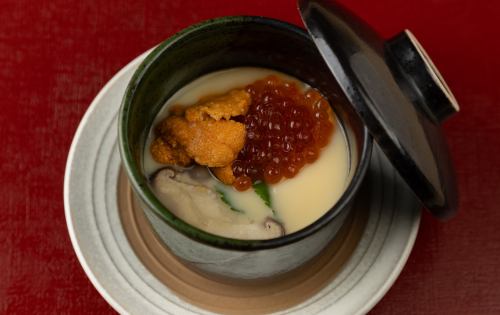 海胆鲑鱼子茶碗蒸