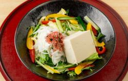 梅じゃこの豆腐サラダ
