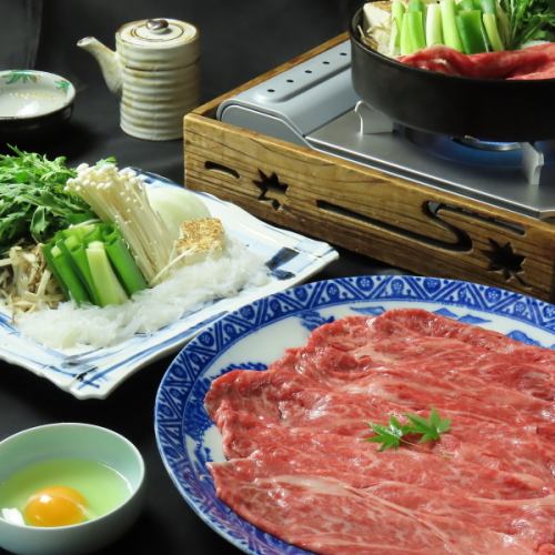 Sukiyaki with Kyoto vegetables and Matsusaka beef