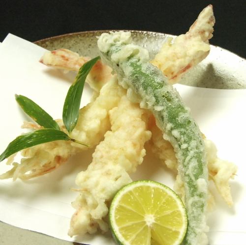 [Mikawa] Tiger prawn tempura