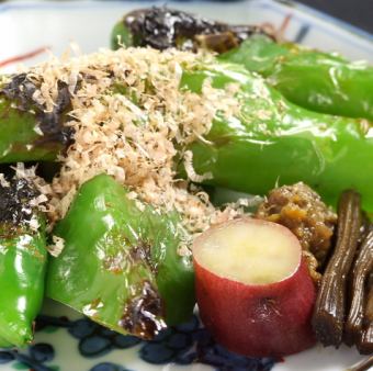 万願寺唐辛子生姜焼き