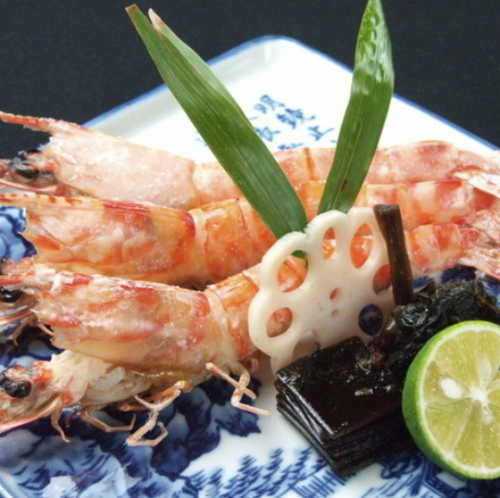 <Mikawa> Grilled Tiger Prawns with Salt