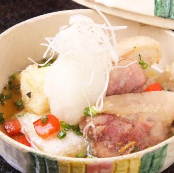 Deep-fried duck and Kujo leeks