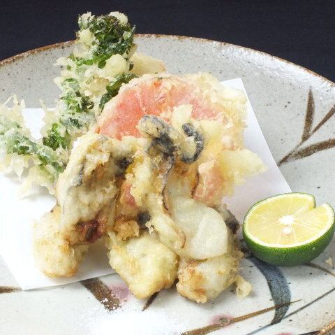 Oyster and Kyoto vegetable tempura