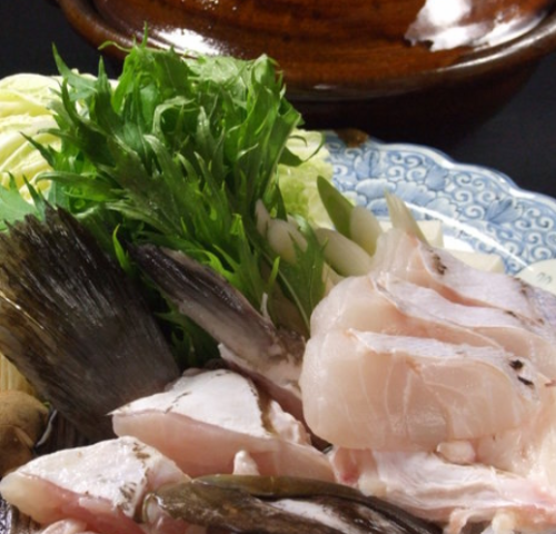 Kyoto vegetables and wild sea bass hot pot
