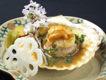 〈根室〉帆立うに醤油焼