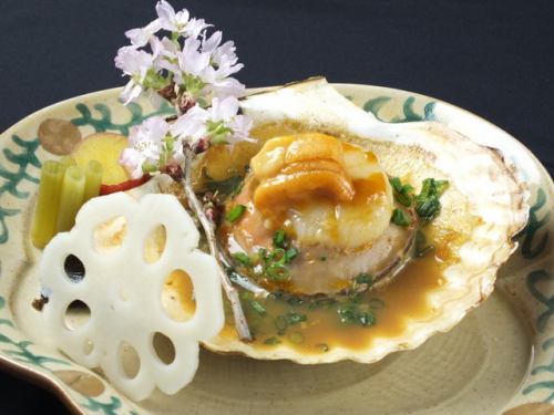 〈根室〉帆立うに醤油焼