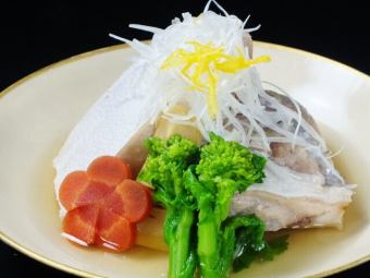 京野菜と九絵(あら煮・骨蒸し)