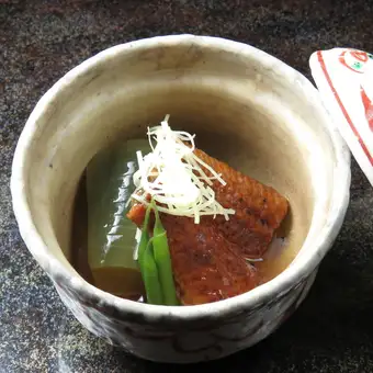 賀茂茄子と鰻の炊合せ