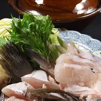 京野菜と天然くえ鍋
