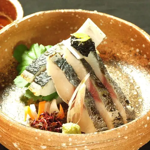 <Mikawa> Autumn Spanish Mackerel Sashimi with Seared Sauce