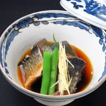 Braised Kamo eggplant and herring