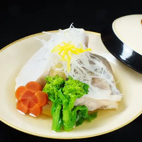 Steamed Matsutake Mushrooms and Wild Grouper Bone