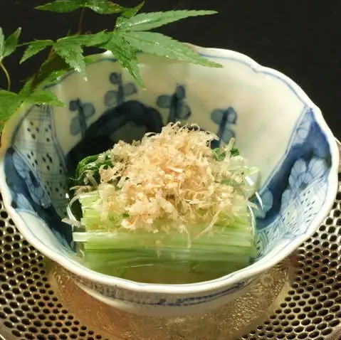 Blanched Kyoto mizuna greens