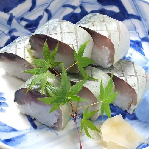 Wakasa-style mackerel sushi