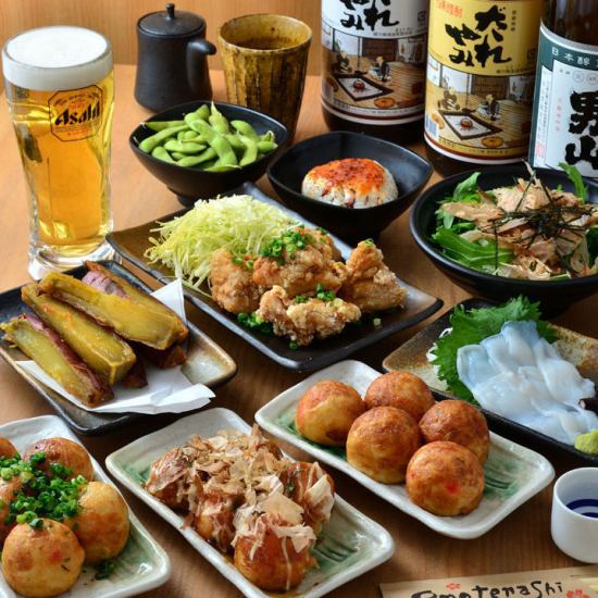A rakusho store that can taste the fluffy Takoyaki using carefully selected materials ♪ prepared from 290 yen per item!