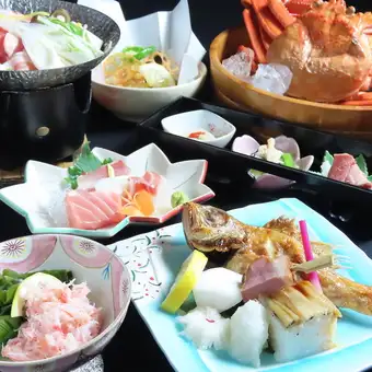 9月~10月【期間限定】旬のお造り2点盛/松茸の土瓶蒸しなど全7品2時間飲放題付7500円(税込)
