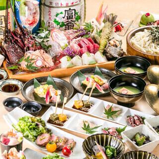 3H飲み放題　霜降り馬刺しｘ自家製牛タンつくねｘ和牛握りなど<彩り宴コース>全11品6600⇒5500円