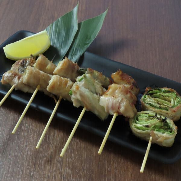 素材の旨味を楽しむ<野菜巻き串>がオススメ◎