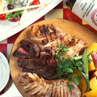 [Luxury ☆ Meat Festival] “Luxury!! Meat course” with 2 hours of all-you-can-drink including “3 types of meat plate” 6 dishes ⇒ 4700 yen