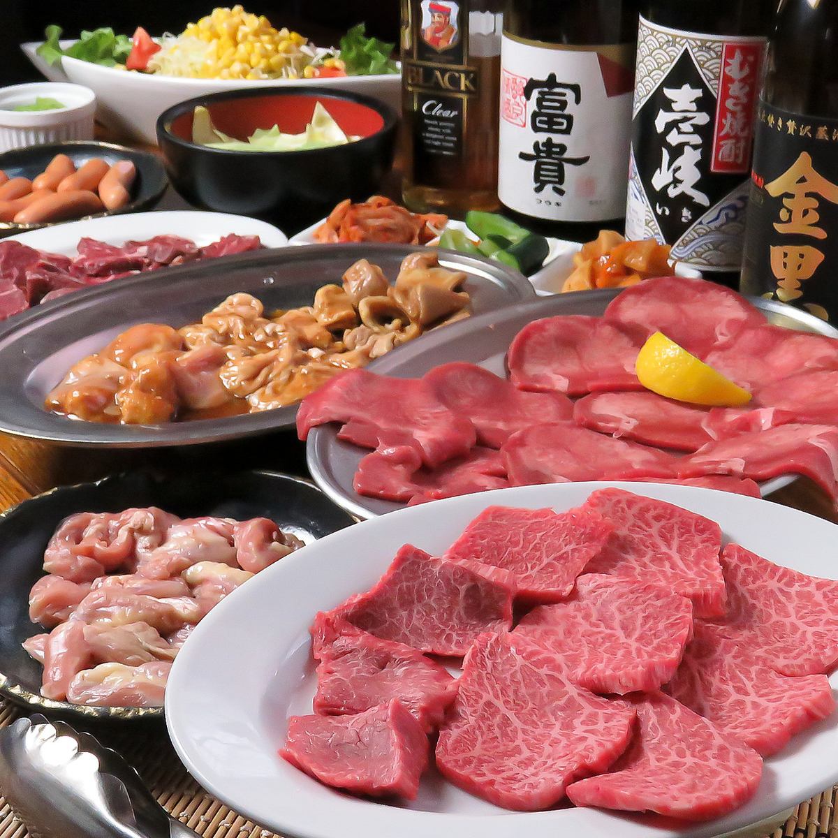 Courses and all-you-can-drink options starting from 3,000 yen ◎ A hidden authentic yakiniku restaurant with carefully selected Wagyu beef ♪