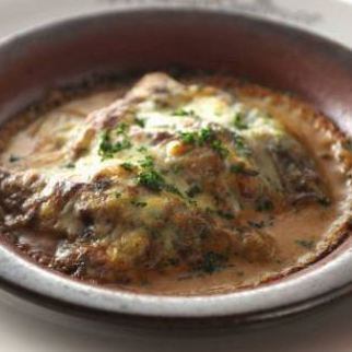 Grilled South Italian eggplant with cheese
