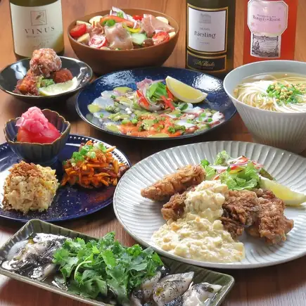 【마실 무제한 2시간 코스】마마 흑초 식초 만두나 치킨 남만 등 전 7★5000엔(부가세 포함)♪