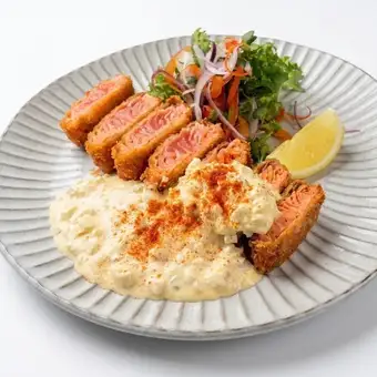 【飲み放題2時間コース】黒酢つくねやサーモンのレアカツレツなど全７品 ★6000円(税込)♪