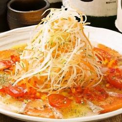 鲜鱼生牛肉片