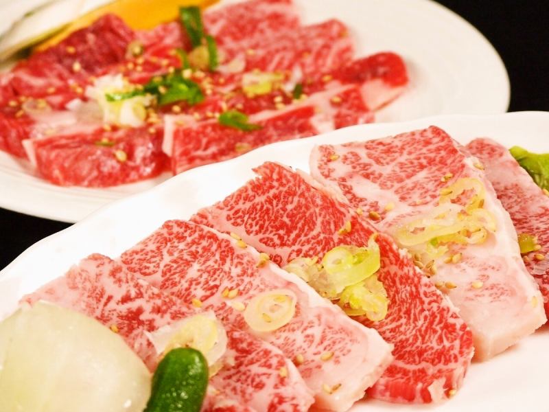 『カルビ／上カルビ』～新鮮で吟味された生肉を店で切るから美味しさが違います～
