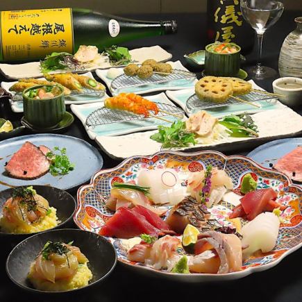 本日のお造り5種盛りや宇和島生鯛めしなど全7品　『MAIYANコース』　5500円