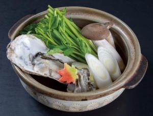 牡蠣のセリ鍋（1人前牡蠣2個）