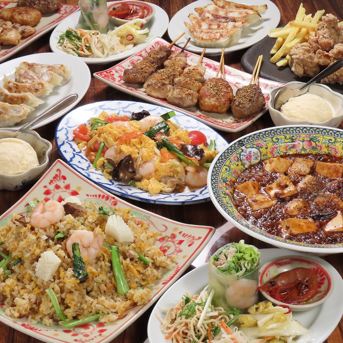 ◆A Chinese restaurant specializing in charcoal grilled skewers and small dishes◆