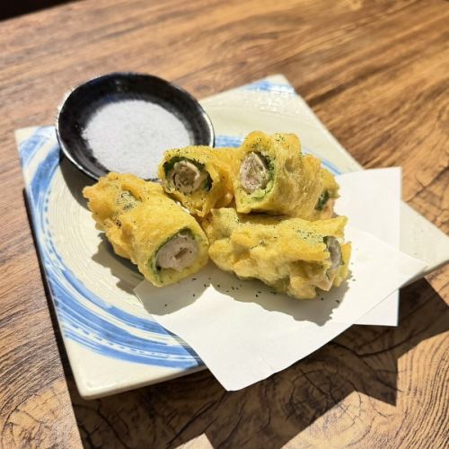 あぐー豚大葉巻き天ぷら