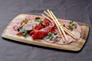 Assortment of 5 kinds of charcuterie