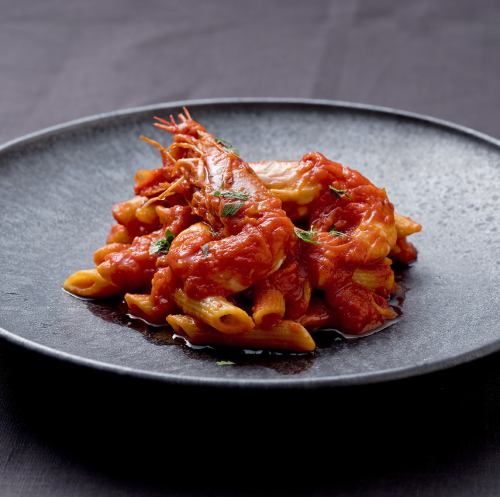 Penne Arrabiata with Red Shrimp