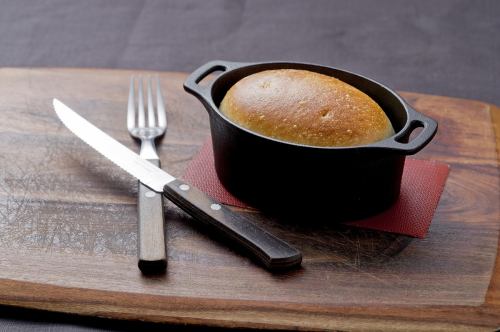 Freshly baked mozzarella bread