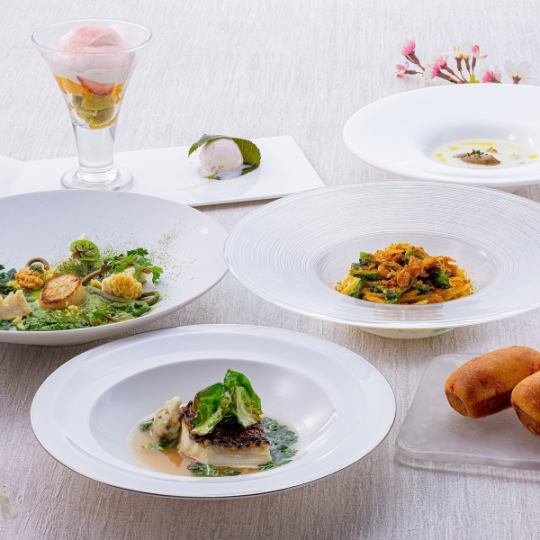 [2025 Sakura LUNCH] Sakura course, 5 dishes, 3,500 yen