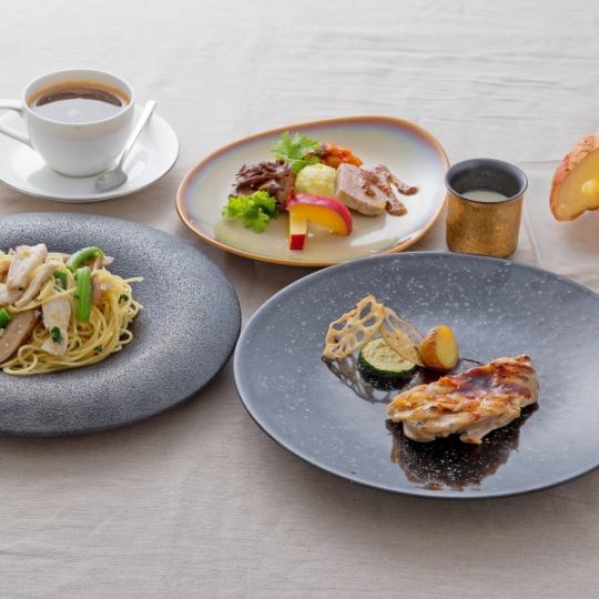 【Sumire LUNCH】选择您喜欢的意大利面和主菜,共6道菜,2800日元
