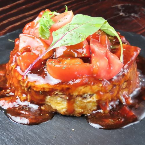 完熟トマトと合挽ミンチ玉