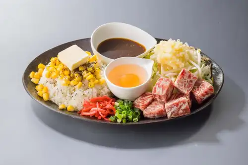 ガリバタステーキライス