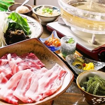 パイナップルあぐー豚 もずくレタしゃぶコース