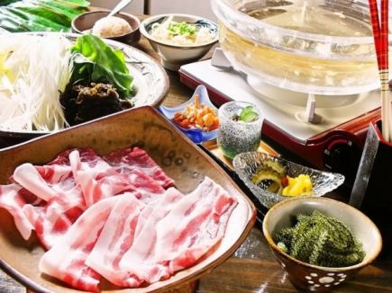 パイナップルあぐー豚 もずくレタしゃぶコース